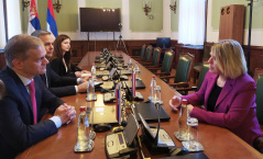 23 May 2023 The Chairman of the Foreign Affairs Committee in meeting with the non-resident Ambassador of Latvia to Serbia 